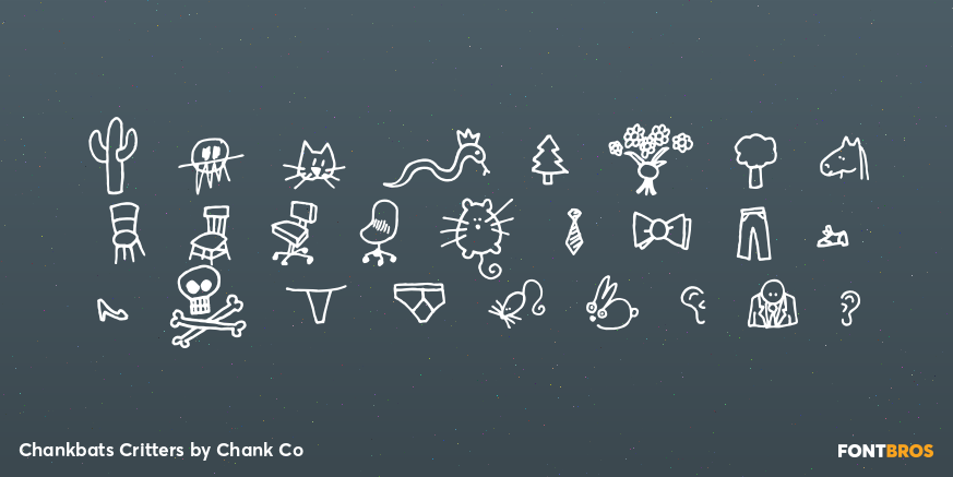 Chankbats Critters Font Poster #1