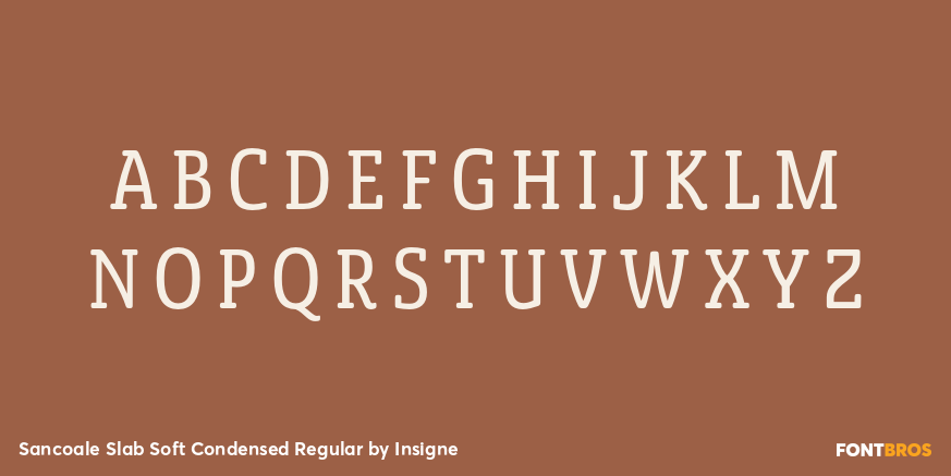 Sancoale Slab Soft Condensed Regular Font Poster #2
