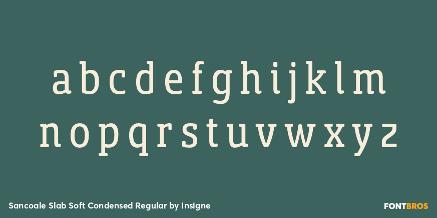 Sancoale Slab Soft Condensed Regular Font Poster #3