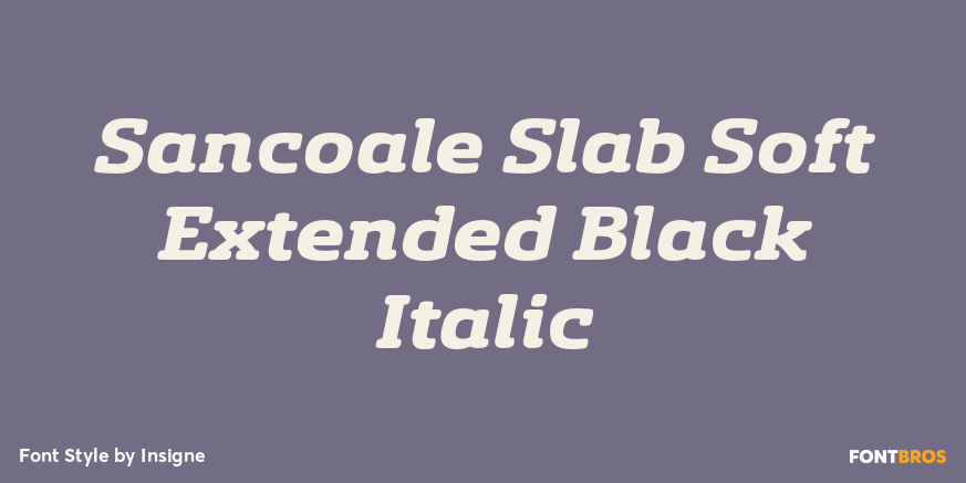 Sancoale Slab Soft Extended Black Italic Font Poster #1