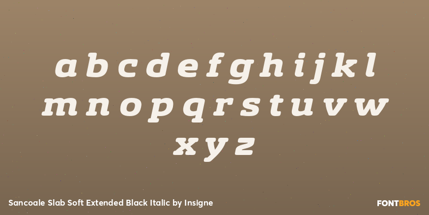 Sancoale Slab Soft Extended Black Italic Font Poster #3