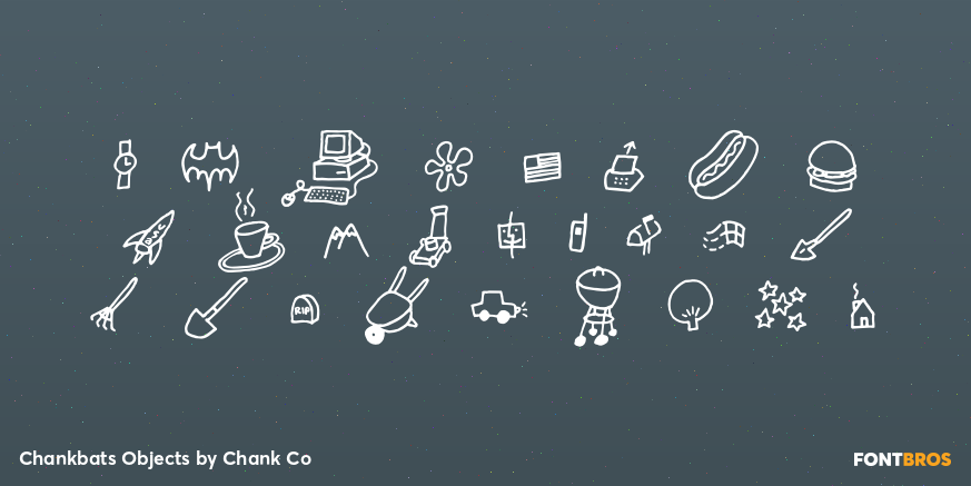 Chankbats Objects Font Poster #2