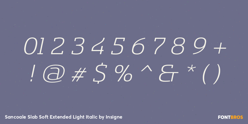 Sancoale Slab Soft Extended Light Italic Font Poster #4