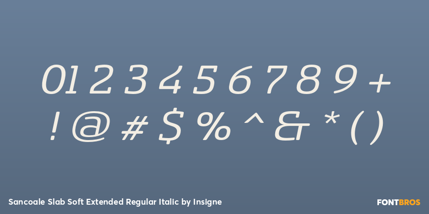 Sancoale Slab Soft Extended Regular Italic Font Poster #1