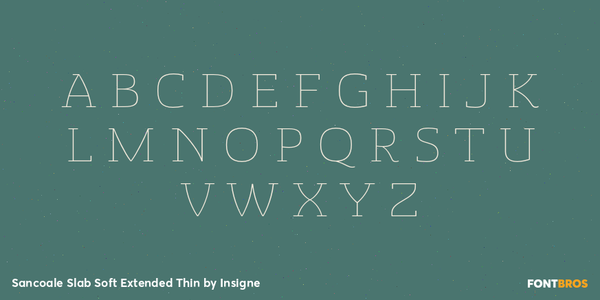 Sancoale Slab Soft Extended Thin Font Poster #2