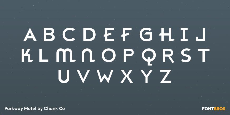 Parkway Motel Font Poster #2