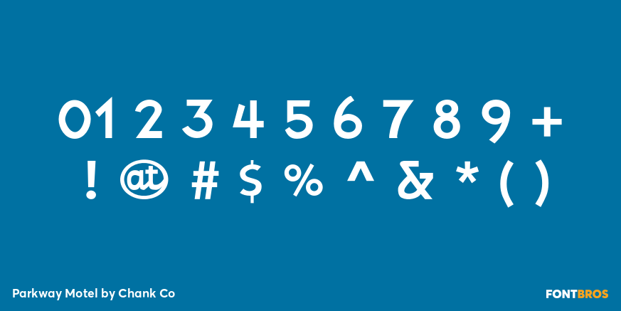 Parkway Motel Font Poster #4