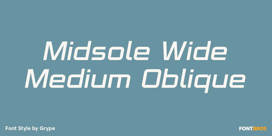 Midsole Wide Medium Oblique Font Poster #1
