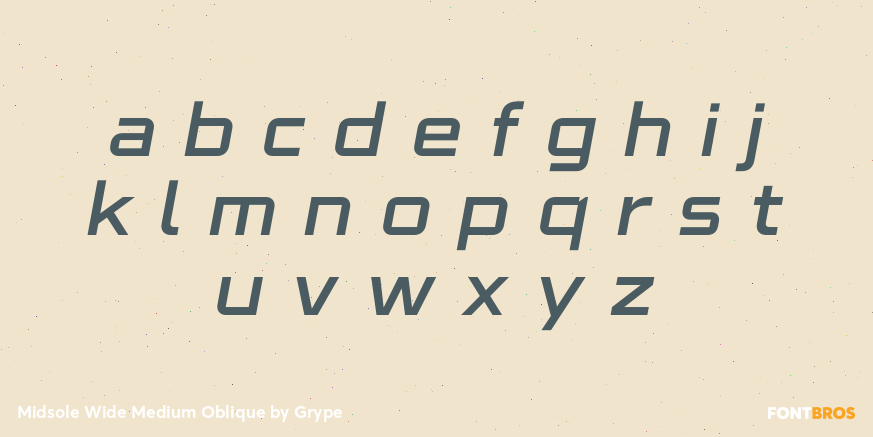 Midsole Wide Medium Oblique Font Poster #3