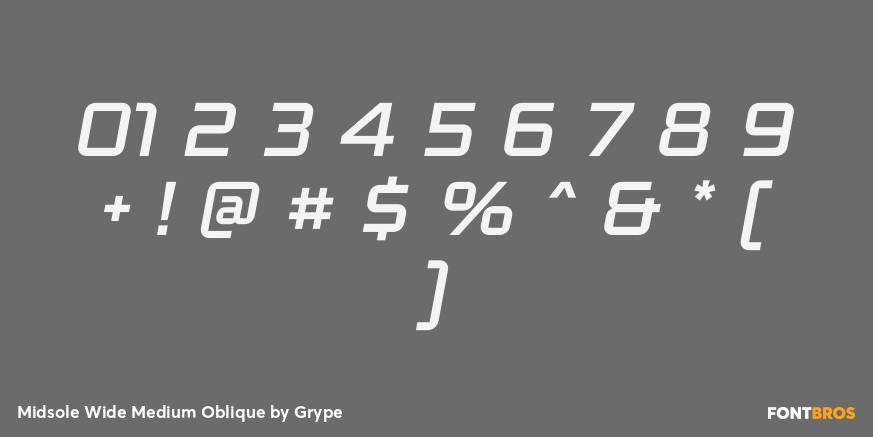 Midsole Wide Medium Oblique Font Poster #4