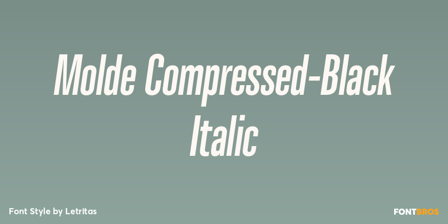 Molde Compressed-Black Italic Font Poster #1