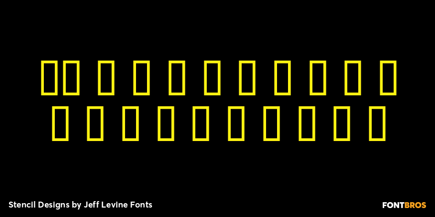 Stencil Designs Font Poster #4