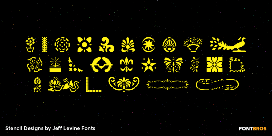 Stencil Designs Font Poster #2