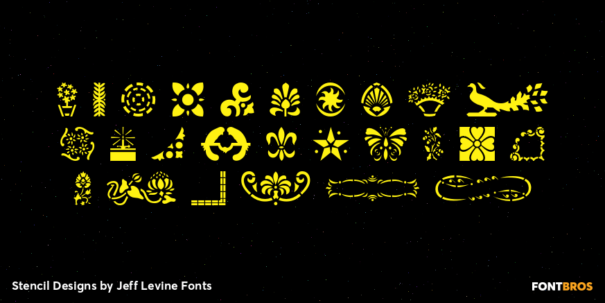 Stencil Designs Font Poster #3