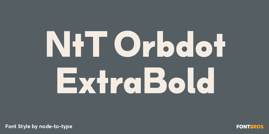 NtT Orbdot ExtraBold Font Poster