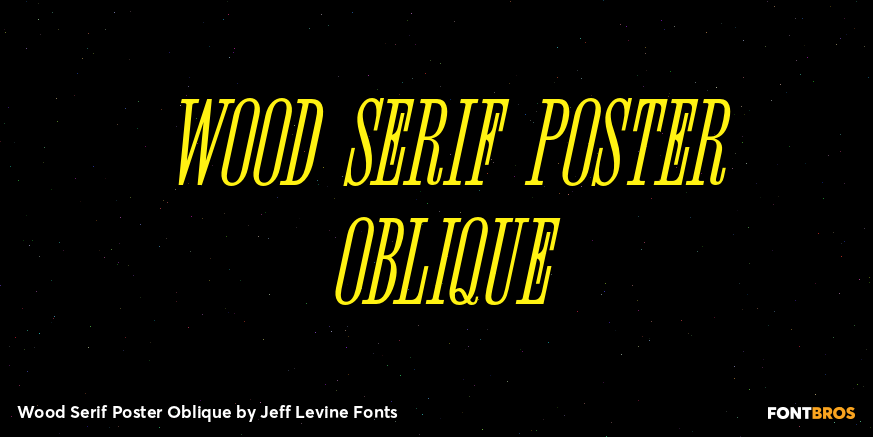 Wood Serif Poster Oblique Font Poster #1