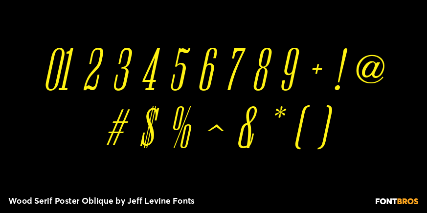 Wood Serif Poster Oblique Font Poster #4