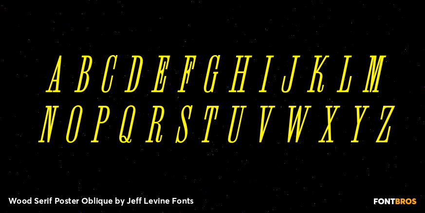 Wood Serif Poster Oblique Font Poster #3
