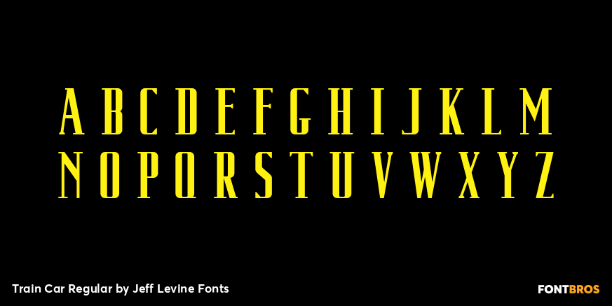 Train Car Regular Font Poster #3