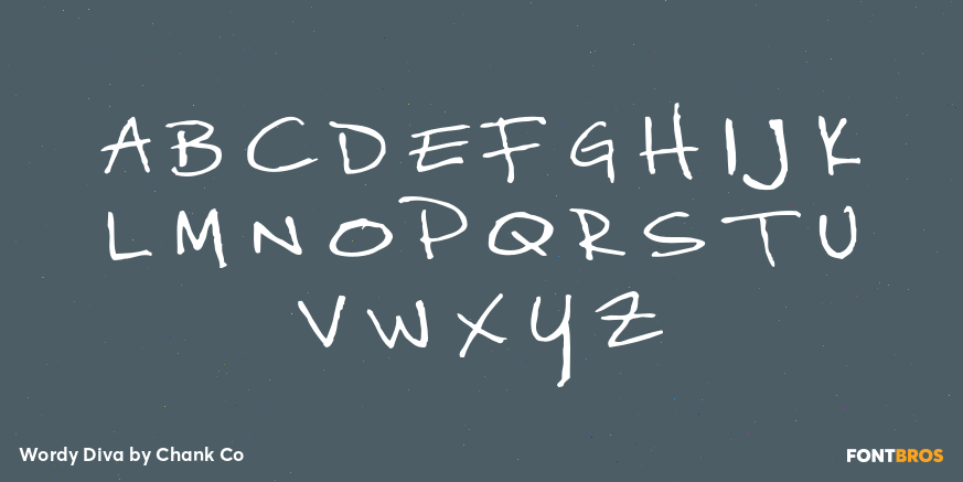 Wordy Diva Font Poster #2