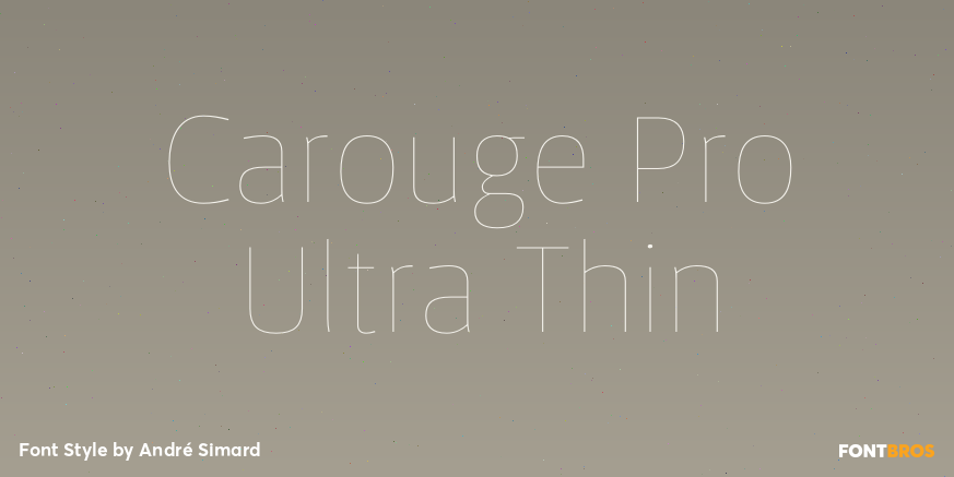 Carouge Pro Ultra Thin Font Poster #1
