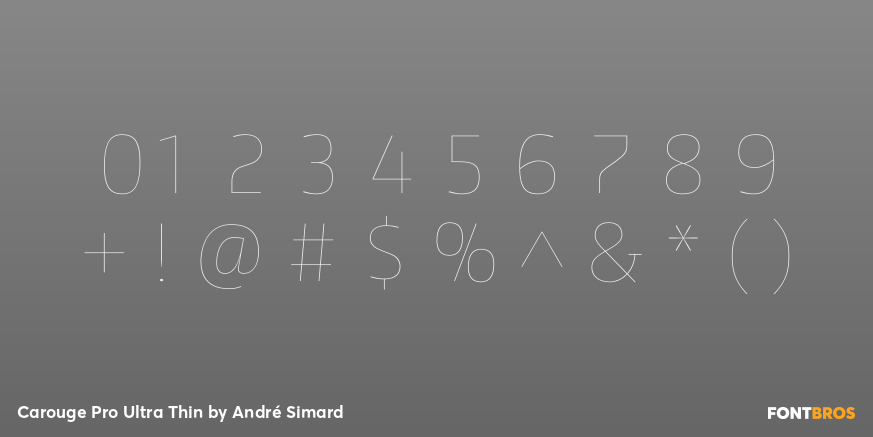 Carouge Pro Ultra Thin Font Poster #1