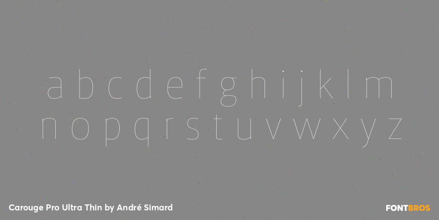 Carouge Pro Ultra Thin Font Poster #3