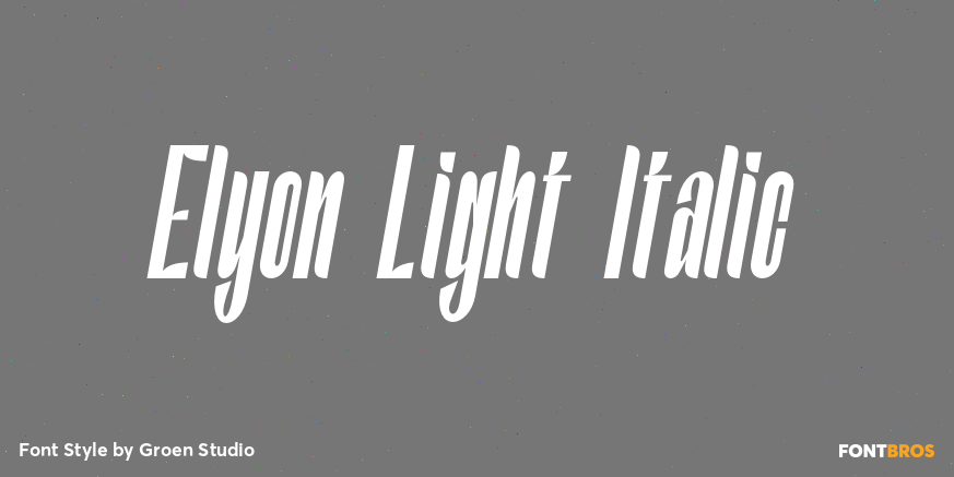 Elyon Light Italic Poster