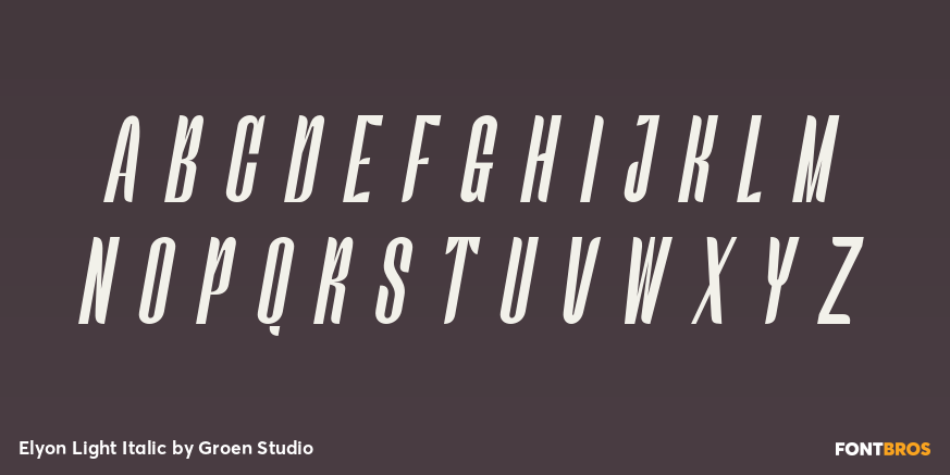 Elyon Light Italic Font Poster #2