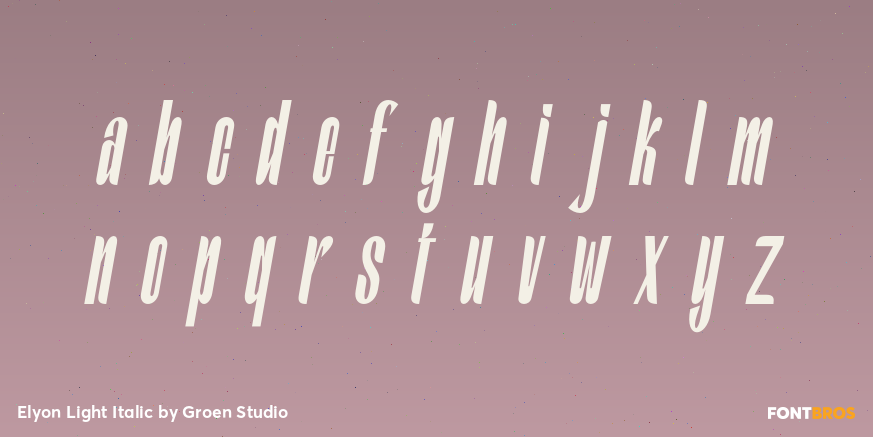 Elyon Light Italic Font Poster #3