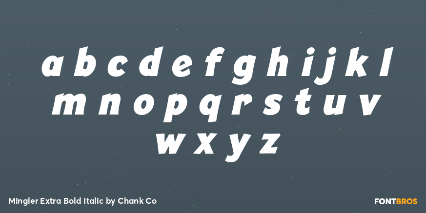 Mingler Extra Bold Italic Font Poster #1