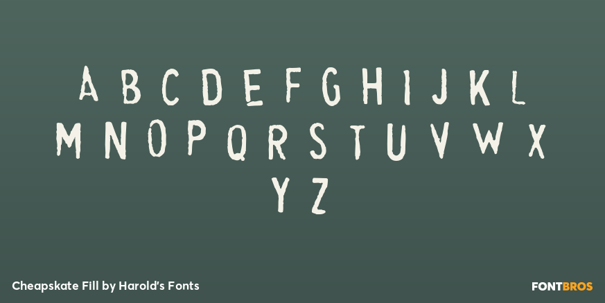 Cheapskate Fill Font Poster #2