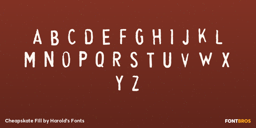 Cheapskate Fill Font Poster #3