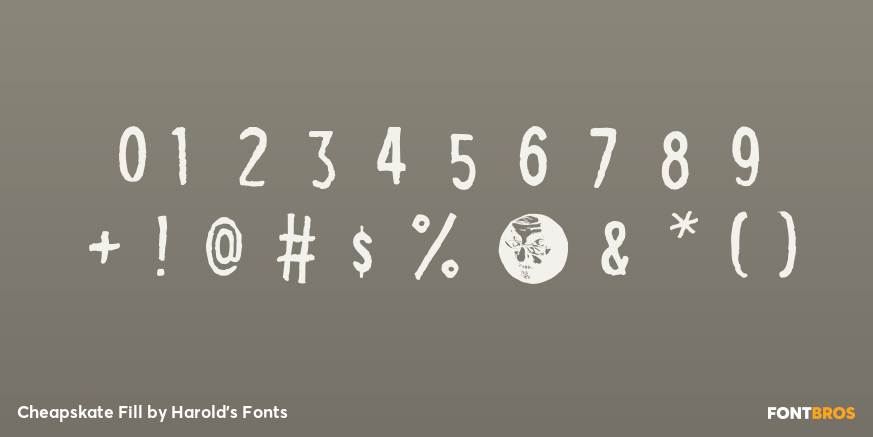 Cheapskate Fill Font Poster #4
