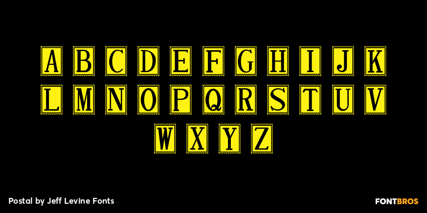 Postal Font Poster #2