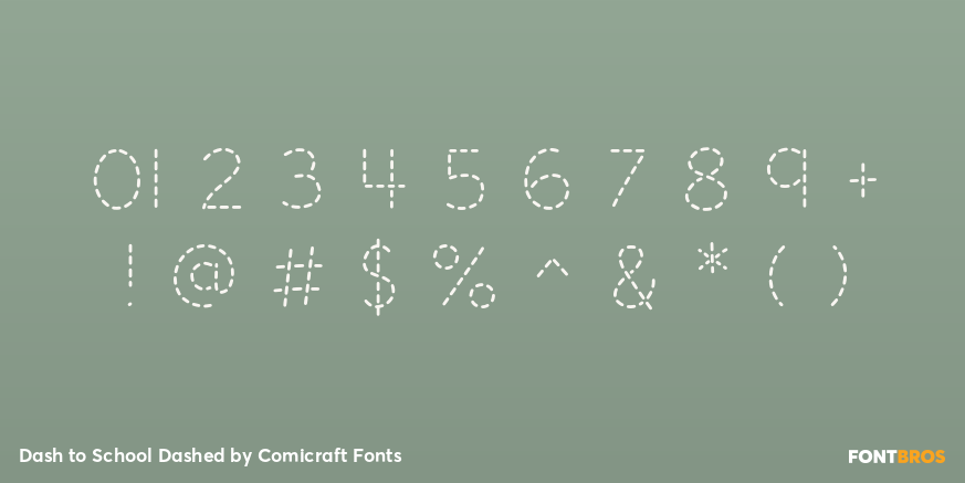 Dash to School Dashed Font Poster #4