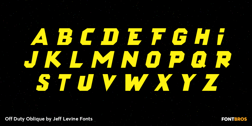 Off Duty Oblique Font Poster #3