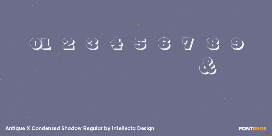 Antique X Condensed Shadow Regular Font Poster #1