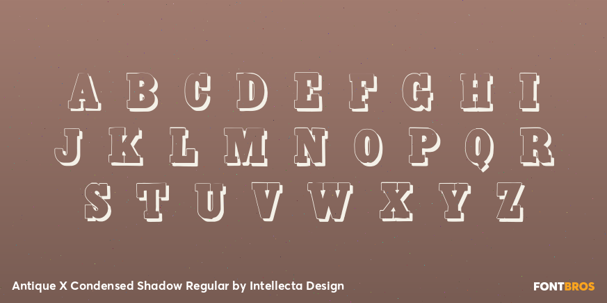 Antique X Condensed Shadow Regular Font Poster #2