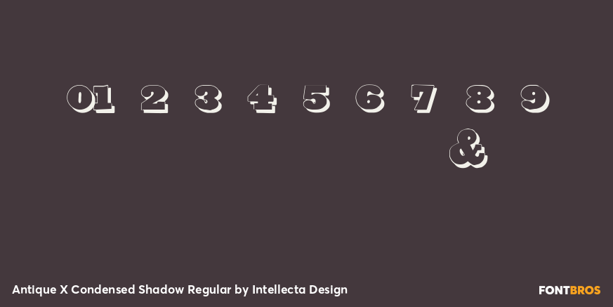 Antique X Condensed Shadow Regular Font Poster #4