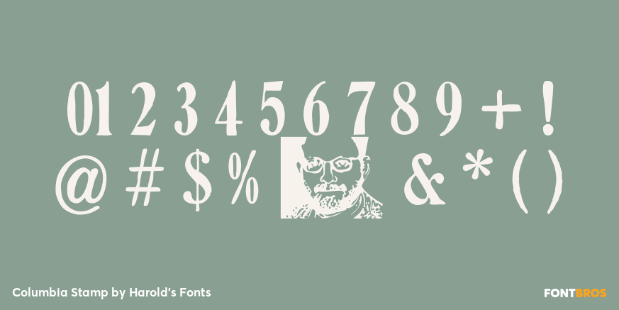 Columbia Stamp Font Poster #4