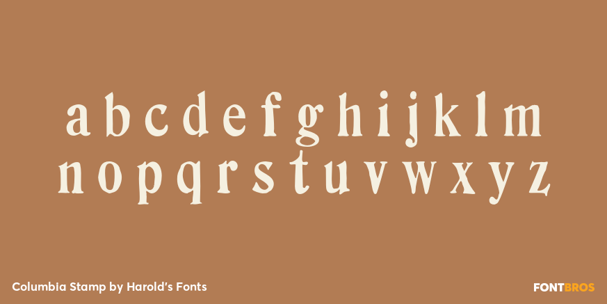 Columbia Stamp Font Poster #3