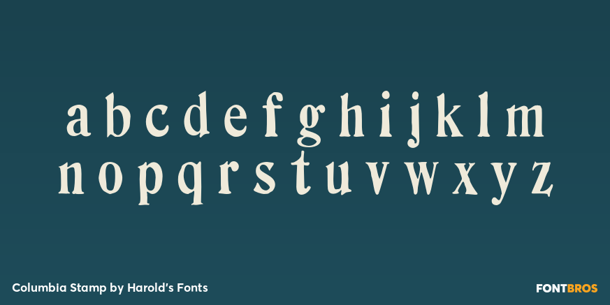Columbia Stamp Font Poster #3