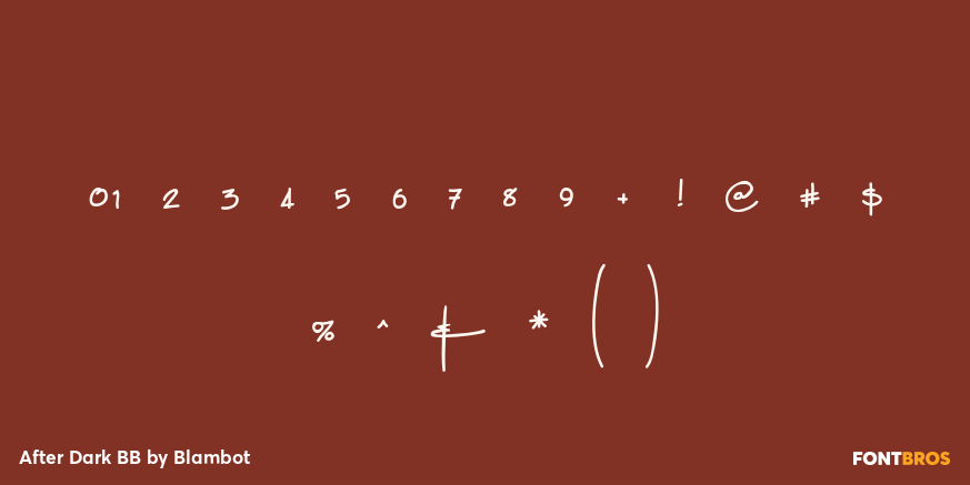 After Dark BB Font Poster #4