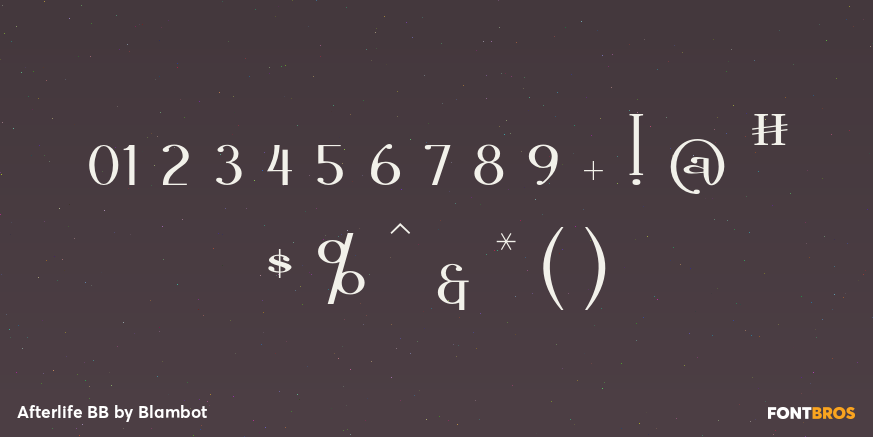 Afterlife BB Font Poster #1