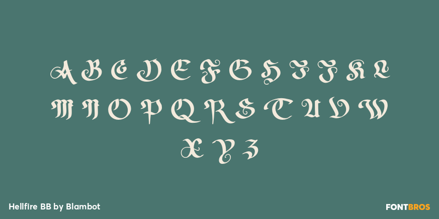 Hellfire BB Font Poster #2