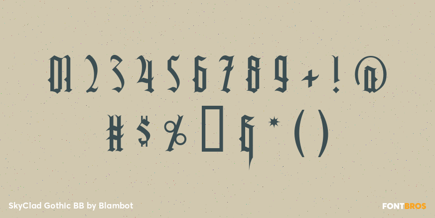 SkyClad Gothic BB Font Poster #1
