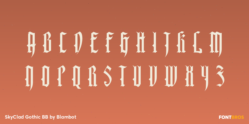SkyClad Gothic BB Font Poster #1