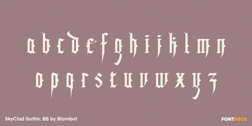 SkyClad Gothic BB Font Poster #1