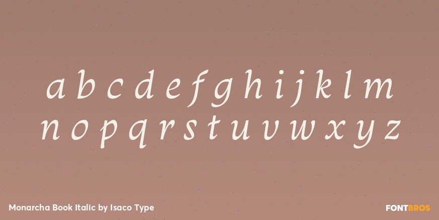 Monarcha Book Italic Font Poster #3